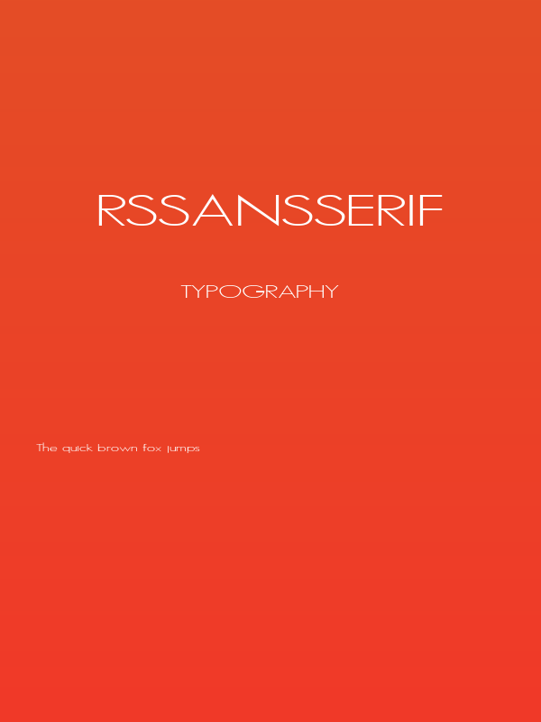 RSSansSerif Poster