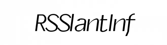 RSSlantInf  Frei Schriftart Herunterladen