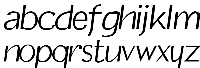 RSSlantInf Font LOWERCASE