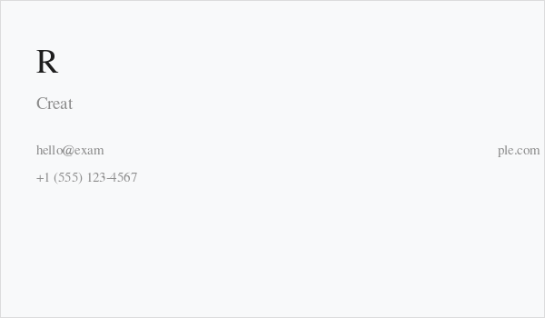 RSTempus Business Card