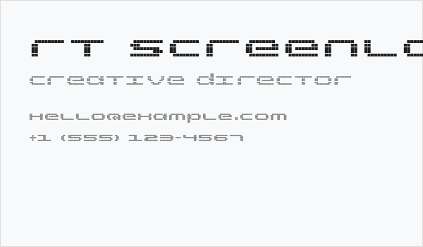 rt screenloft8 Bold Business Card