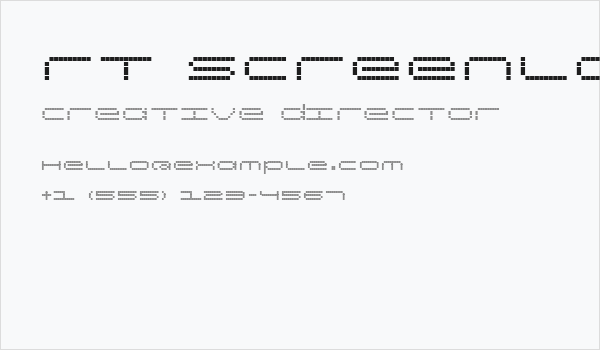 rt screenloft8 Business Card