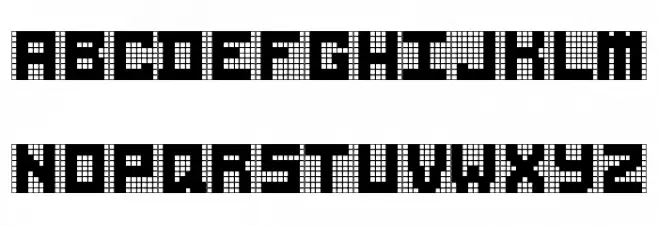 RUBIKS CUBE Schriftart Groß