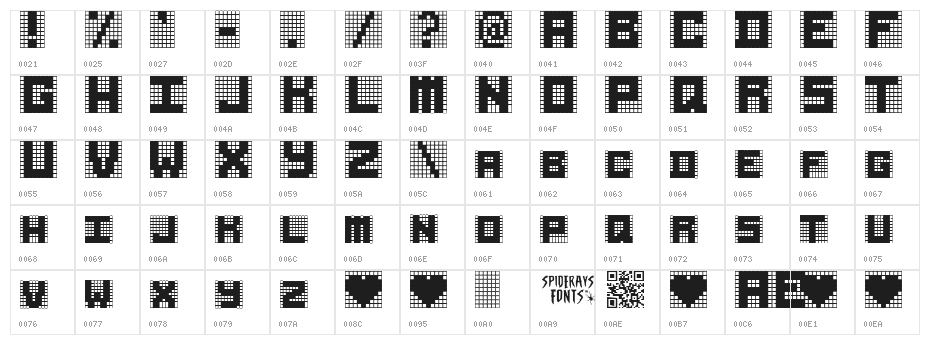 RUBIKS CUBE Character Map