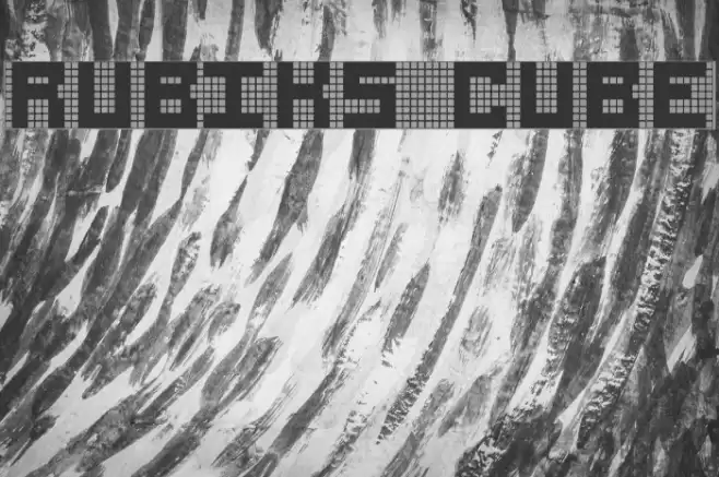 RUBIKS CUBE フォント examples