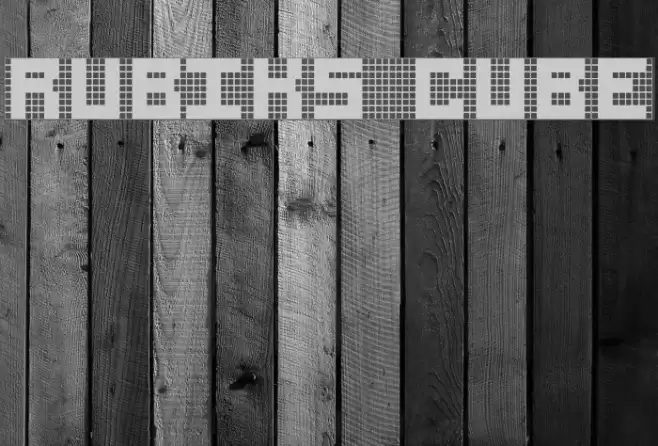 RUBIKS CUBE フォント examples