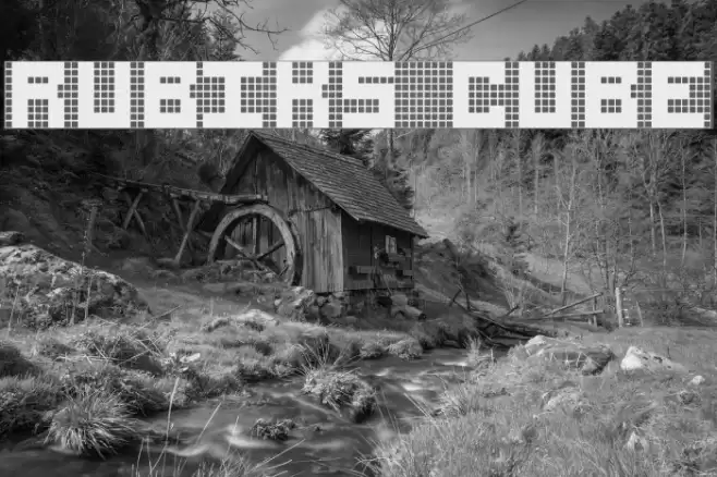 RUBIKS CUBE フォント examples