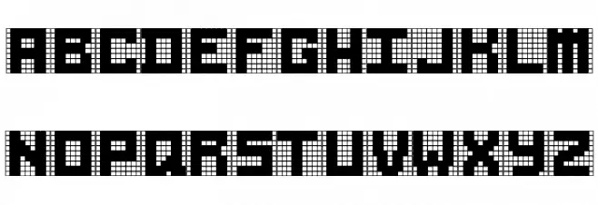 RUBIKS CUBE Schriftart Kleinbuchstaben
