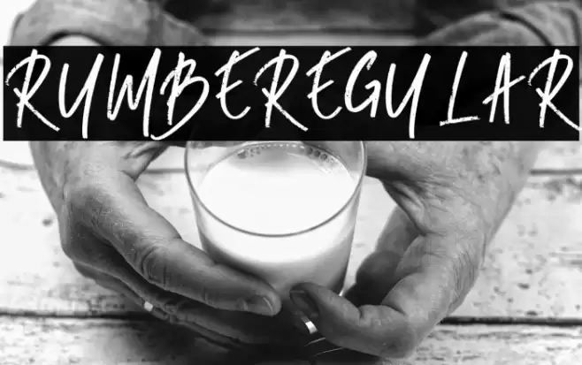 RUMBE-Regular Font examples