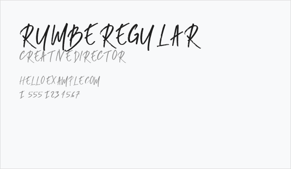RUMBE-Regular Business Card