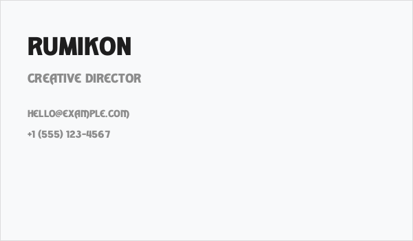 RUMIKON Business Card