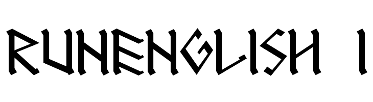 RUNEnglish 1 Font