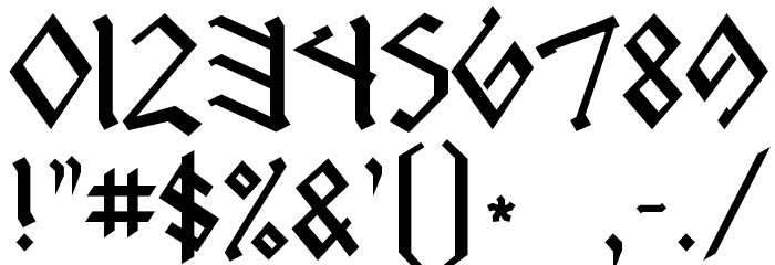 RUNEnglish 1 Font OTHER CHARS