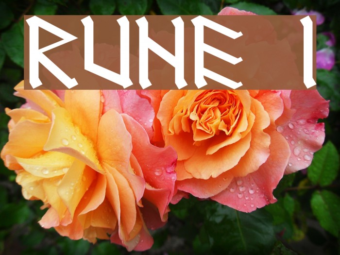 RUNEnglish 1 Font examples