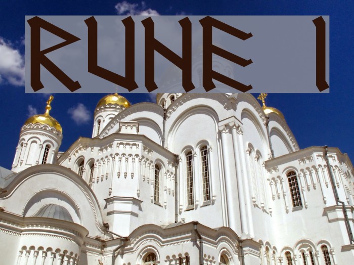 RUNEnglish 1 Font examples