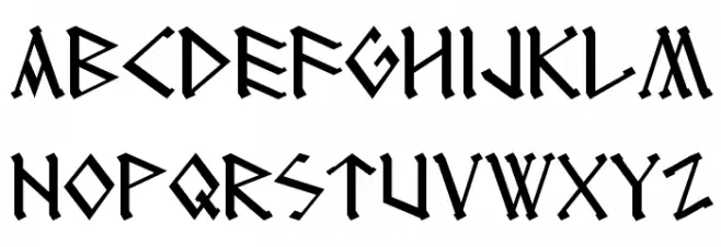 RUNEnglish 2 Schriftart Groß