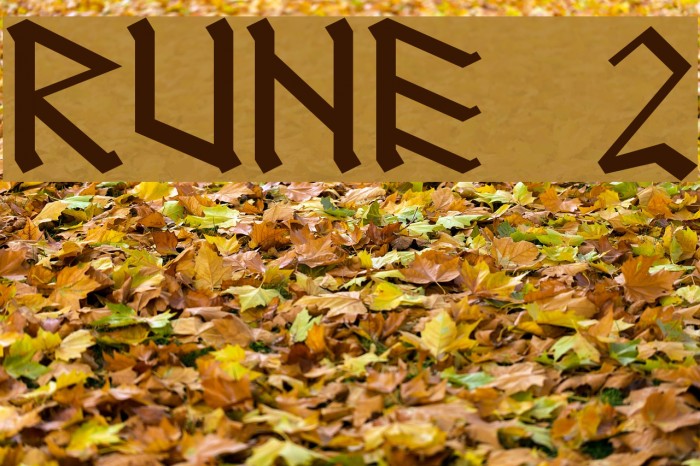 RUNEnglish 2 Font examples