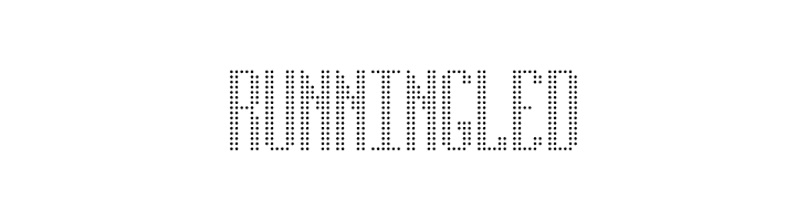 RUNNING LED  font caratteri gratis