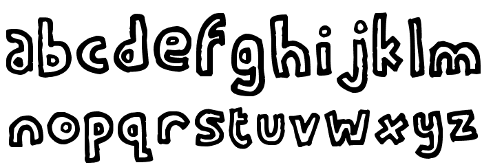 RUNNING ON EMPTY Font LOWERCASE