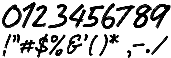 RUNWAYBRUSH Font OTHER CHARS
