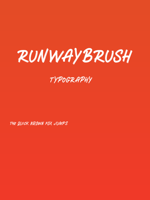 RUNWAYBRUSH Poster