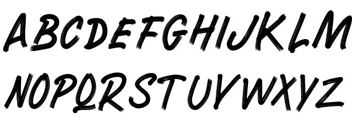RUNWAYBRUSH Font LOWERCASE