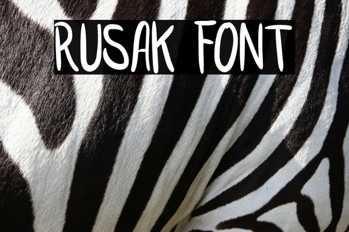 RUSAK Font examples