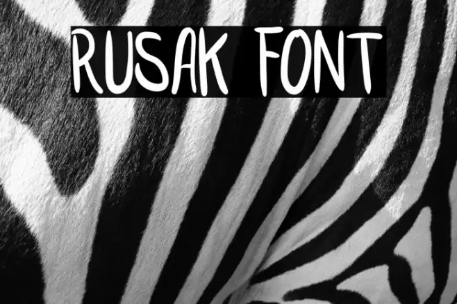 RUSAK Font examples