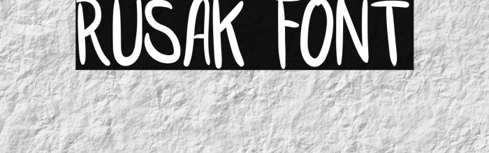 RUSAK Font examples