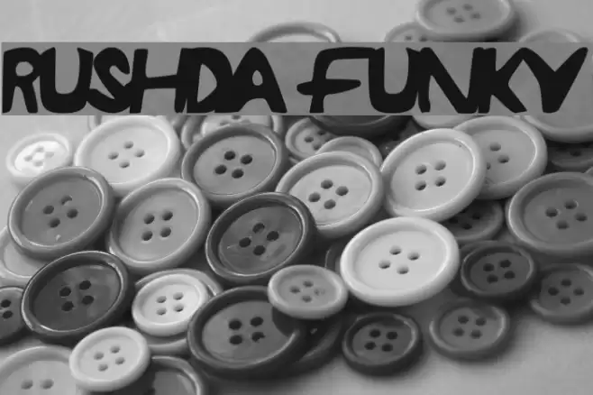 RUSHDA Funky Font examples