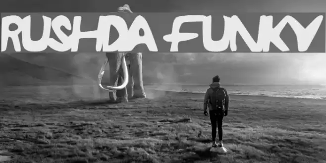 RUSHDA Funky Font examples