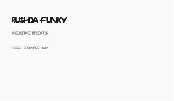 RUSHDA Funky Business Card