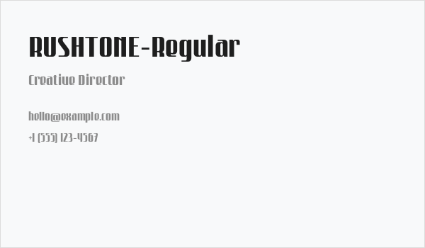 RUSHTONE-Regular Business Card
