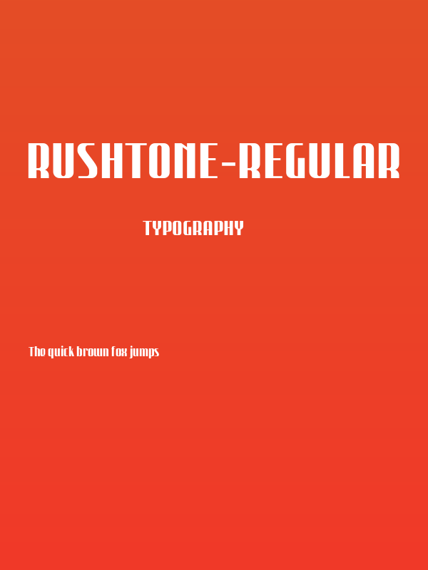 RUSHTONE-Regular Poster