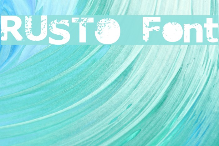 RUSTO Font examples
