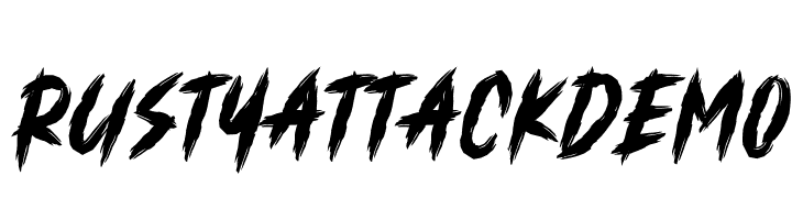 RUSTY ATTACK DEMO  font caratteri gratis