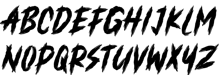 RUSTY ATTACK DEMO Font LOWERCASE