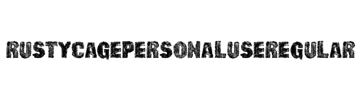 RUSTY CAGE PERSONAL USE Regular  font caratteri gratis