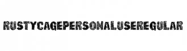 RUSTY CAGE PERSONAL USE Regular  免费字体下载