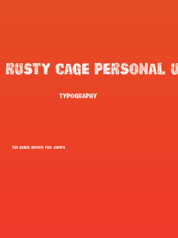 RUSTY CAGE PERSONAL USE Regular Poster
