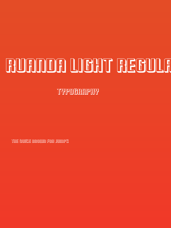 Ruanda Light Regular Poster