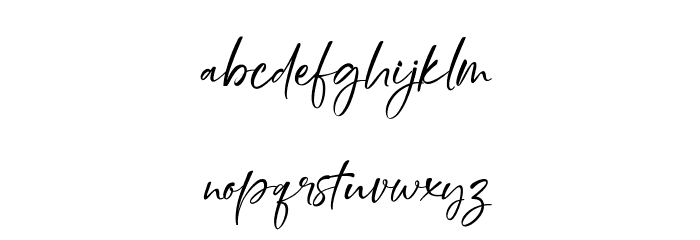 Ruang Teduh Font LOWERCASE
