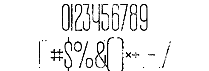 Ruas Medium Grunge Font OTHER CHARS