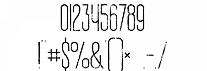 Ruas Medium Grunge Font OTHER CHARS