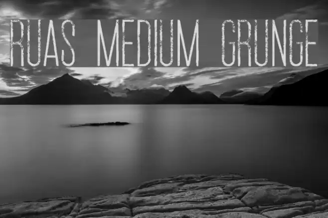 Ruas Medium Grunge Font examples