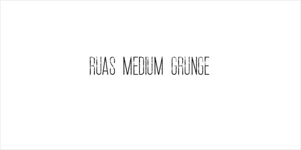 Ruas Medium Grunge Logo