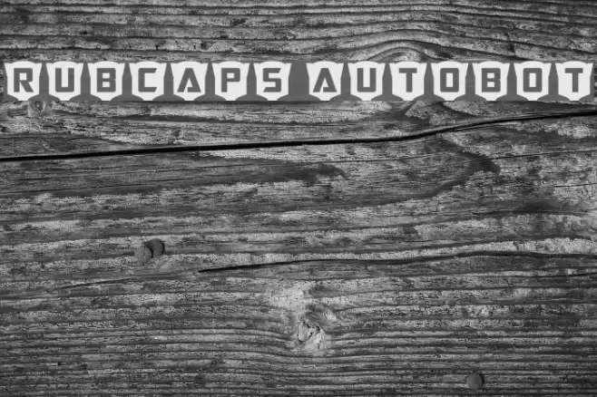 RubCaps Autobot Font examples