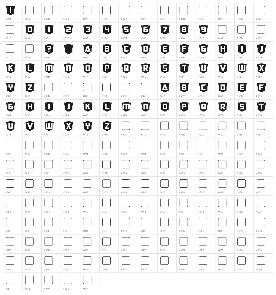 RubCaps Cybertron Character Map