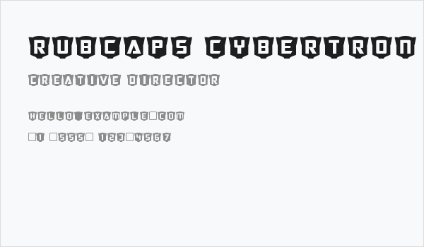 RubCaps Cybertron Business Card