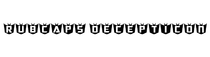RubCaps Decepticon  フリーフォントのダウンロード
